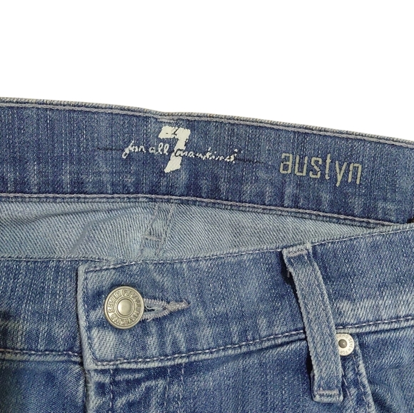 7 for All Mankind Austyn Men's Light Wash Straight Leg Jeans Size 36 X 32 - Picture 4 of 7